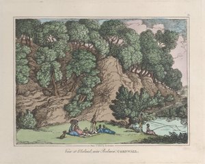 Nézet Blislandben, Bodmin közelében, Cornwallban, a Sketches from Nature-ből, 1822., 1822. alkotó: Thomas Rowlandson