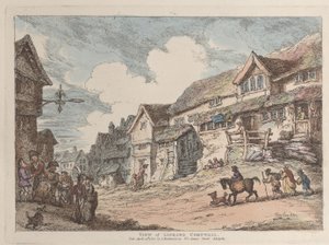 Kilátás a cornwalli Liskardról a Views in Cornwallból, 1812. április 12., 1812. április 12. alkotó: Thomas Rowlandson