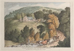Kilátás a St. Cue-i templomra és falura, Cornwall alkotó: Thomas Rowlandson