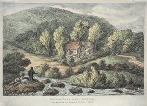 Kilátások Cornwallban: Kilátás a Camel folyóra, Cornwall alkotó: Thomas Rowlandson