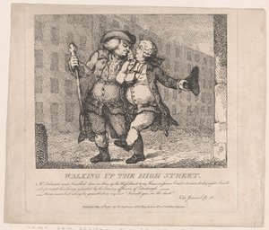 Walking Up the High Street, Edinburgh Festői Boswell szépségei, F rész..., 1786. május 15. alkotó: Thomas Rowlandson