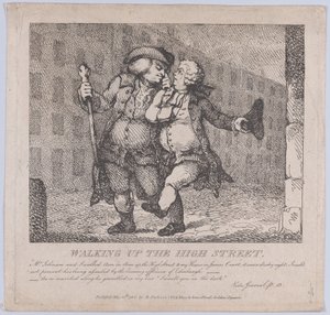 Walking Up the High Street, Edinburgh Festői Boswell szépségei, F rész..., 1786. május 15. alkotó: Thomas Rowlandson