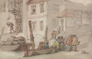 A Wapping-i régi lépcső alkotó: Thomas Rowlandson