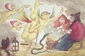 Boszorkányok a szénapadlásban alkotó: Thomas Rowlandson