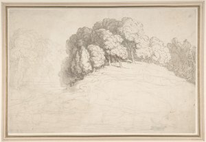 Erdős domboldal szarvasokkal alkotó: Thomas Rowlandson