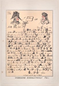 Yorkshire Hieroglifák, 1. tábla, 1809. március 8., 1809. március 8. alkotó: Thomas Rowlandson