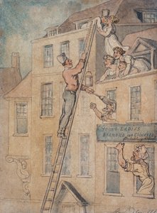 „Fiatal hölgyek beszálltak és tanultak”, 1803 alkotó: Thomas Rowlandson