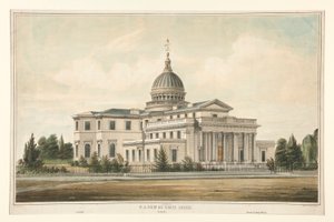 N.E. Kilátás az 1794-ben épült State House-ra – Trenton, N.J. 1845-1846 között átalakították és kibővítették