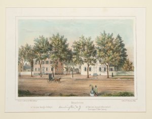 A néhai George Dillwyn/ a néhai Joseph Bloomfield lakóhelye (Burlington, NJ), 14 kilátással Burlingtonra