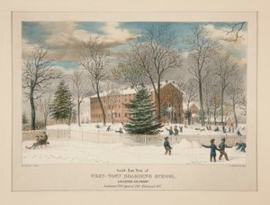 West-Town bentlakásos iskola (délkeleti nézet), Chester Co., Pa.