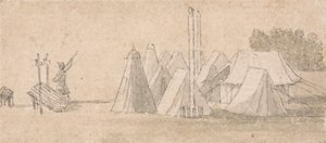 Táborozási jelenet alkotó: Thomas Sandby
