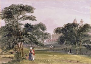 Figurák az Obszervatórium alatti parkban, Greenwich, 1850 körül (akvarell) alkotó: Thomas Shotter Boys