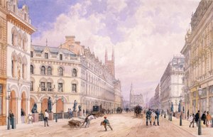 Holborn viadukt, London, 1871 alkotó: Thomas Shotter Boys