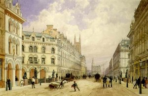 Keletre néző Holborn-viadukt, London városa alkotó: Thomas Shotter Boys