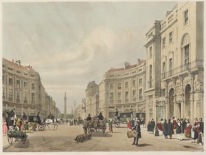 London úgy, ahogy van: Regent Street, York hercege oszlopa felé néz alkotó: Thomas Shotter Boys