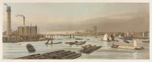 London, ahogy van: Westminster, a Waterloo hídról, 1842. alkotó: Thomas Shotter Boys