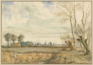 Meadows távoli kilátással Oxfordra alkotó: Thomas Shotter Boys