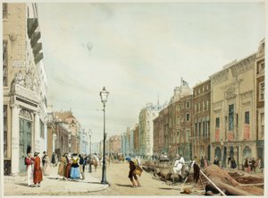 Piccadilly, Looking Towards the City, tizenhetedik tábla az Original Views of London, as It Is alkotó: Thomas Shotter Boys