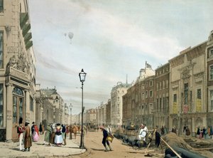 Piccadilly az Old Bond Street sarkáról, a „London As It Is”-ből, a művész gravírozása és kiadása alkotó: Thomas Shotter Boys