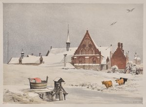 Festői építészet Párizsban, Gentben, Antwerpenben, Rouenben: Byloke, Gent, Belgium alkotó: Thomas Shotter Boys