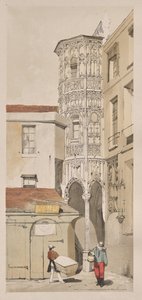 Festői építészet Párizsban, Gentben, Antwerpenben, Rouenben: Hotel de la Tremouille, Rue des Bourbonnois, Párizs alkotó: Thomas Shotter Boys