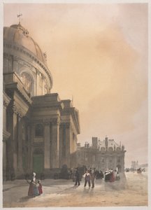 Festői építészet Párizsban, Gentben, Antwerpenben, Rouenben: La Chapelle de lInstitut..., 1839. alkotó: Thomas Shotter Boys