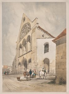 Festői építészet Párizsban, Gentben, Antwerpenben, Rouenben: St. Andre, Chartres, Franciaország alkotó: Thomas Shotter Boys