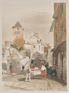 Festői építészet Párizsban, Gentben, Antwerpenben, Rouenben: Tour de Remy, Dieppe, Franciaország alkotó: Thomas Shotter Boys