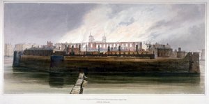 A londoni Tower az 1841. október 30-i fegyvertűz után reggel alkotó: Thomas Shotter Boys