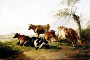 Szarvasmarha a tájon alkotó: Thomas Sidney Cooper