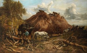 Az erdő megtisztítása a vasút számára alkotó: Thomas Sidney Cooper