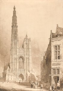 Kilátás az antwerpeni katedrálisra alkotó: Thomas Sidney Cooper