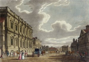 Whitehall, Westminster Londonban (színes akvatinta)