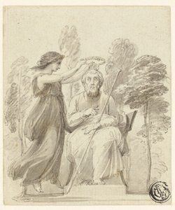 Homérosz megkoronázása alkotó: Thomas Stothard