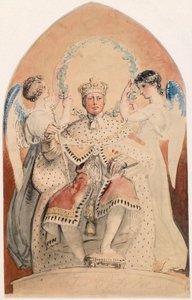 George III., König von England (1738-1820), auf dem Thron alkotó: Thomas Stothard