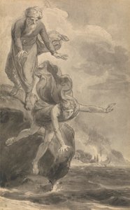 Fenelon „Télemakhosz, Ulysses fia kalandjai” című művének hat illusztrációjának egyike alkotó: Thomas Stothard