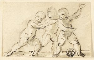 Három Putti a játékban alkotó: Thomas Stothard
