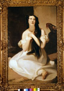 Mary Ann Paton (Mrs Wood) (1802-1864) angol énekesnő portréja. Thomas Sully festménye.