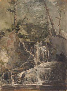 Kis vízesés az erdőben alkotó: Thomas Sully