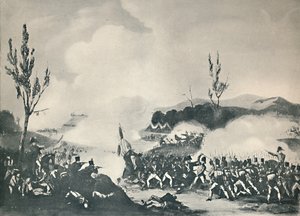 Támadás a Bayonne felé vezető úton, 1813. december 13., 1813. c., 1909. alkotó: Thomas Sutherland