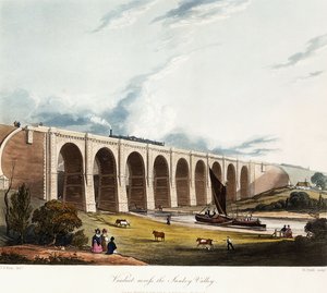 Viadukt a Sankey-völgyön át, 1831