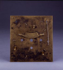 Részlet egy miniatűr feltűnő konzolos óra 3. sz. 222, 1695 körül alkotó: Thomas Tompion