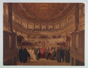 Rajz, Encaenia a Sheldoniában, 1814 alkotó: Thomas Unwins