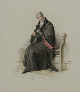 Master of Arts, J. Agar metszete, megjelent R. Ackermann „Oxford története” című művében, 1814 (kézzel színezett rézkarc)