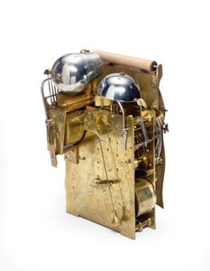 Részlet egy III. György zöld és aranyozott japán zenei automata asztali óráról, amely a Lord Mayor