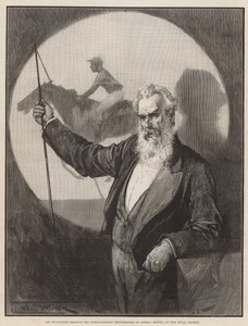 Muybridge úr azonnali fényképeit mutatja az állatok mozgásáról a Királyi Társaságban alkotó: Thomas Walter Wilson
