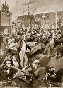 Sir Robert Peel a házban, 1846, illusztráció a 