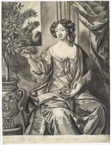 Hölgy cserép virággal; A Lady Elisabeth Jones Sir Peter Lely után