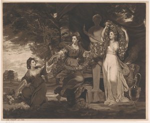 Barbara Beresford, Elizabeth Gardiner és Anne Townshend portréja, mint a három grácia
