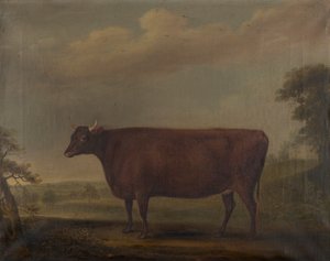 Vörös devoni üszők tájban, 1812 körül (olaj, vászon)